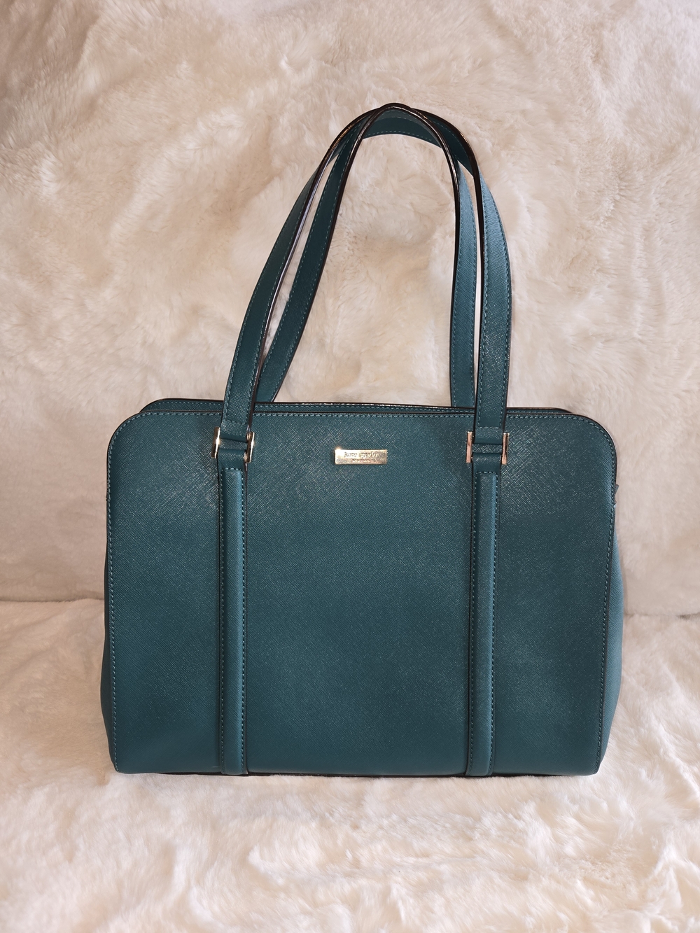kate spade Teal Structured Saffiano Shoulder Bag
